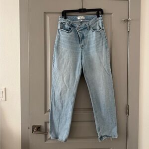 Abercrombie & Fitch High Rise Denim Jeans in Light Blue